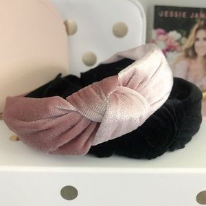 Black and Pink knotted headbands